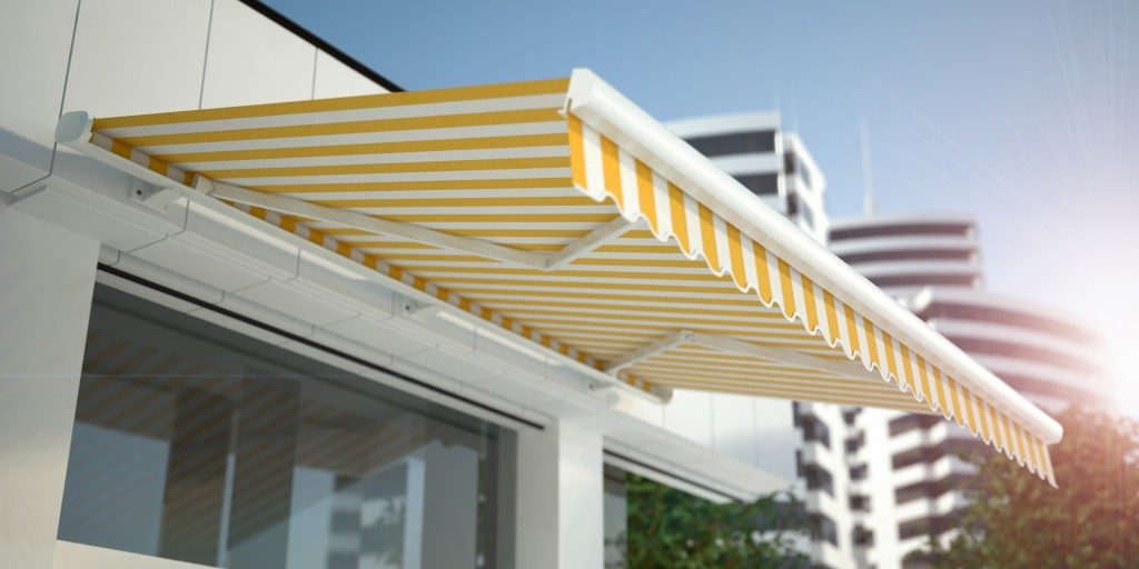 outdoor owning in white and yellow colors