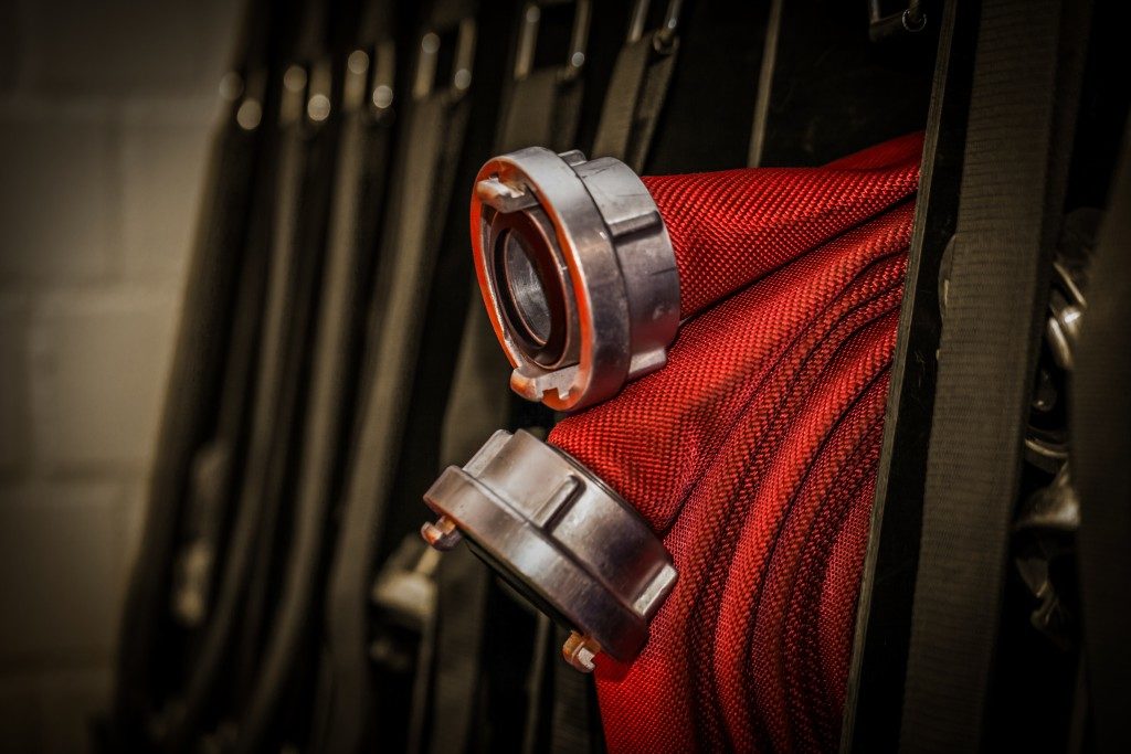 closeup of a firehose