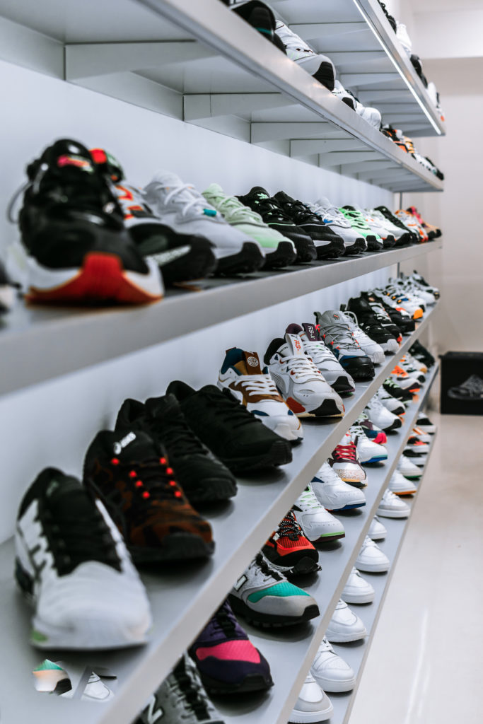 shoes on the rack